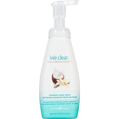 Live Clean Nettoyant Moussant pour les mains gousse de vanille et noix de coco 400 ml, 1,62 $/100ml