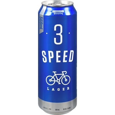 Amsterdam 3 Speed Lager Beer (ID required at pick-up) 568 ml, $0.65/100ml