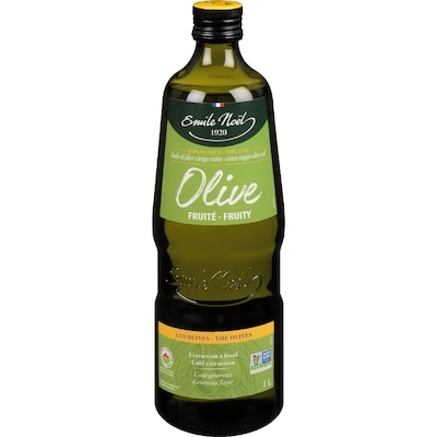 Emile Noël Huile d’olive fruité extra-vierge biologique 1 l, 2,60 $/100ml