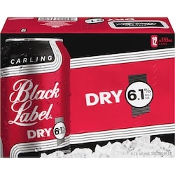 Black Label Lager Dry (ID required at pick-up) 12x355.0 ml, $0.49/100ml