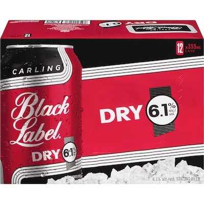 Black Label Lager Dry (ID required at pick-up) 12x355.0 ml, $0.42/100ml