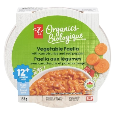 PC Organics Vegetable Paella Entrée 185 g, $1.89/100g