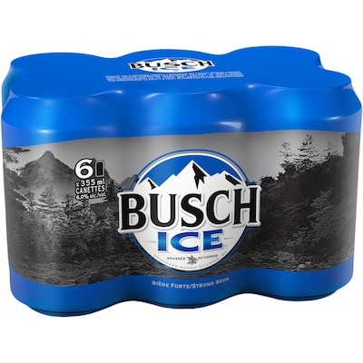 Busch Bière Ice Strong, 6 canettes (Pièce d’identité requise au moment du ramassage) 6x355.0 ml, 0,52 $/100ml