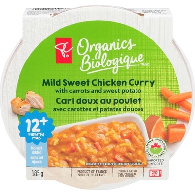 PC Organics Mild Sweet Chicken Curry Entrée 185 g, $1.62/100g