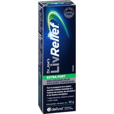 Crème pour le soulagement des douleurs LivRelief, extra puissant