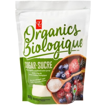 PC Organics Organic Sugar from Cane Syrup 900 g, $0.67/100g