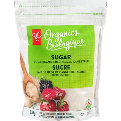 PC Biologique Sucre de canne biologique 900 g, 0,72 $/100g