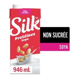 Silk Boisson de soya, non sucrée, sans produits laitiers, longue conservation 946 ml, 0,40 $/100ml