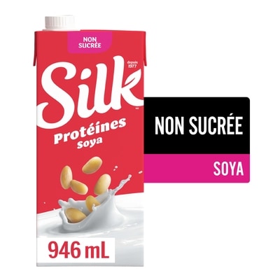 Silk Boisson de soya , non sucrée, sans produits laitiers, longue conservation 946 ml, 0,29 $/100ml