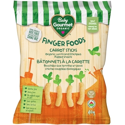 Baby Gourmet Organic Puffed Carrot Sticks  40 g, $10.00/100g