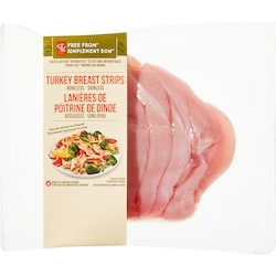le Choix du Président Lanières de poitrine de dinde désossées et sans peau Simplement bon 27,54 $/1kg 12,50 $/1lb