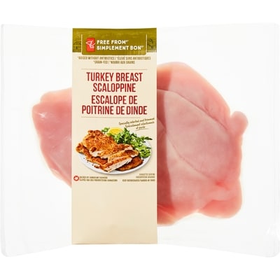 President's Choice Free From Turkey Breast Scaloppine $25.33/1kg $11.49/1lb