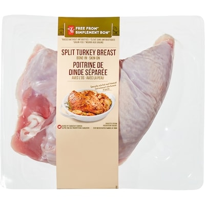 President's Choice Free From Split Turkey Breast  $16.51/1kg $7.49/1lb