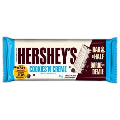 Hershey's Cookies 'N' Creme King Size Candy Bar 73 g, $3.42/100g