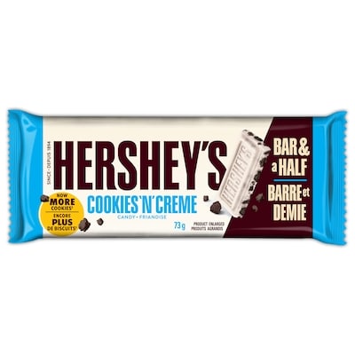 Hershey’s Barre De Friandise Grand Format Cookies 'N' Crème De 73 g, 3,00 $/100g