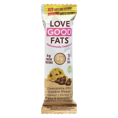 LoveGoodFats Pâte à biscuits aux pépites de chocolat à base de plantes 39 g, 7,67 $/100g