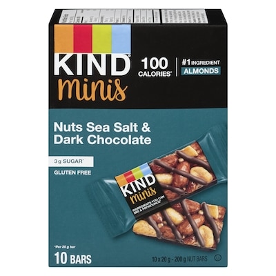 Kind Minis Nuts, Sea Salt & Dark Chocolate Bar 200 g, $5.50/100g