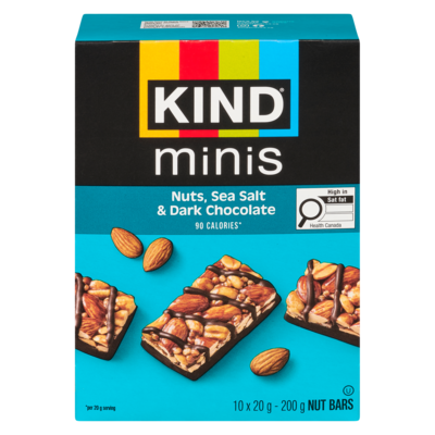 Kind Minis Nuts, Sea Salt & Dark Chocolate Bar 200 g, $5.50/100g