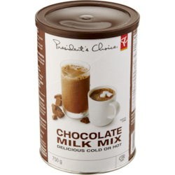 President's Choice Chocolate Milk Mix 750 g, $1.07/100g