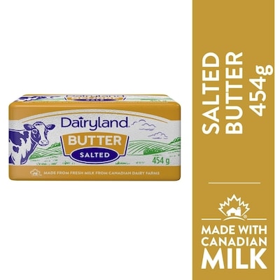 Dairyland Creamery Butter Salted  454 g, $1.21/100g