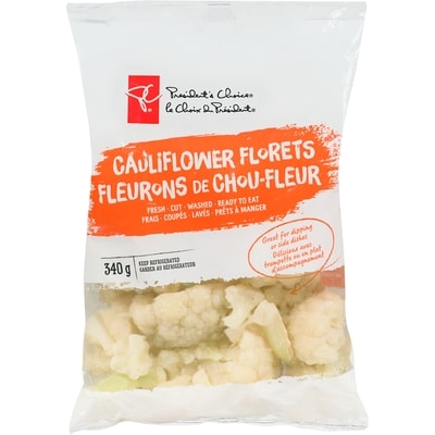 President's Choice Cauliflower Florets 340 g, $1.47/100g
