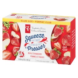 President's Choice Apple Strawberry Squeeze Fruit Snacks - 12x90.0