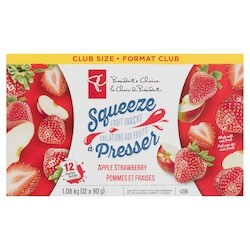 President's Choice Apple Strawberry Squeeze Fruit Snacks - 12x90.0