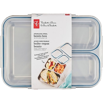 le Choix du Président Boîte-repas bento avec couvercle verrouillable en acier inoxydable  1 ea, 16,00 $/1ch