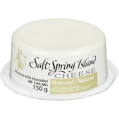 Saltspring Natural 19% Mf Soft Goat Cheese 150 g, $6.33/100g