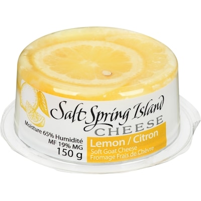 Saltspring Lemon 19% Mf Soft Goat Cheese 150 g, $6.33/100g