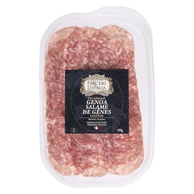 Piaceri D'Italia Genoa Salami De Gênes Cured Pork 100 g, $5.49/100g