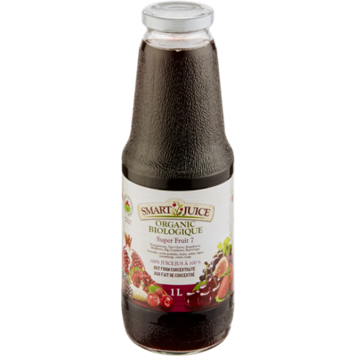 Smart Juice Jus 100 % biologique, 7 Super Fruits 1 l, 1,20 $/100ml