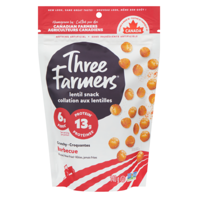 Three Farmers Crunchy Little Lentils Barbecue 140 g, $3.56/100g