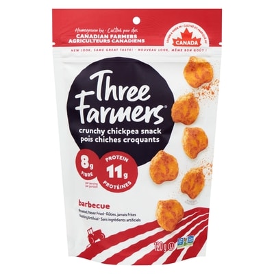 Three Farmers Roasted Chickpeas Barbecue 120 g, $3.74/100g