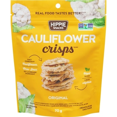 Hippie Snacks Croustilles à base de chou-fleur, Original 70 g, 9,27 $/100g
