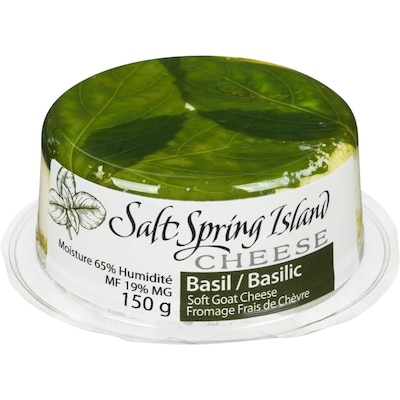 Saltspring Basil 19% Mf Soft Goat Cheese 150 g, $6.33/100g