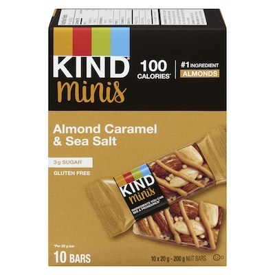 Kind Minis Almond Caramel & Sea Salt Bar 200 g, $4.50/100g