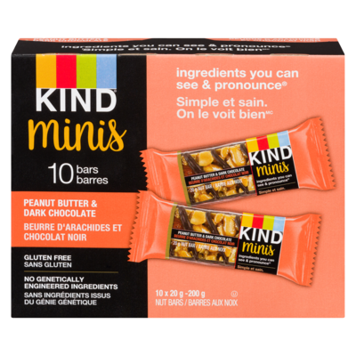 Kind Minis Almond Peanut Butter & Dark Chocolate Bar 200 g, $5.00/100g