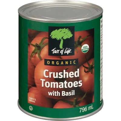 Tree of Life Organic Crushed Tomatoes with Basil 796 ml, $0.63/100ml