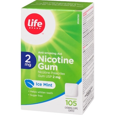 Peppermint Nicotine Gum 2 mg 105 Chewing Gums