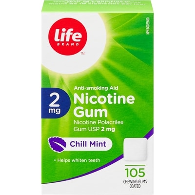 Life Brand Menthol Nicotine Gum 2 mg 105 Chewing Gums 105 ea, $0.31/1ea