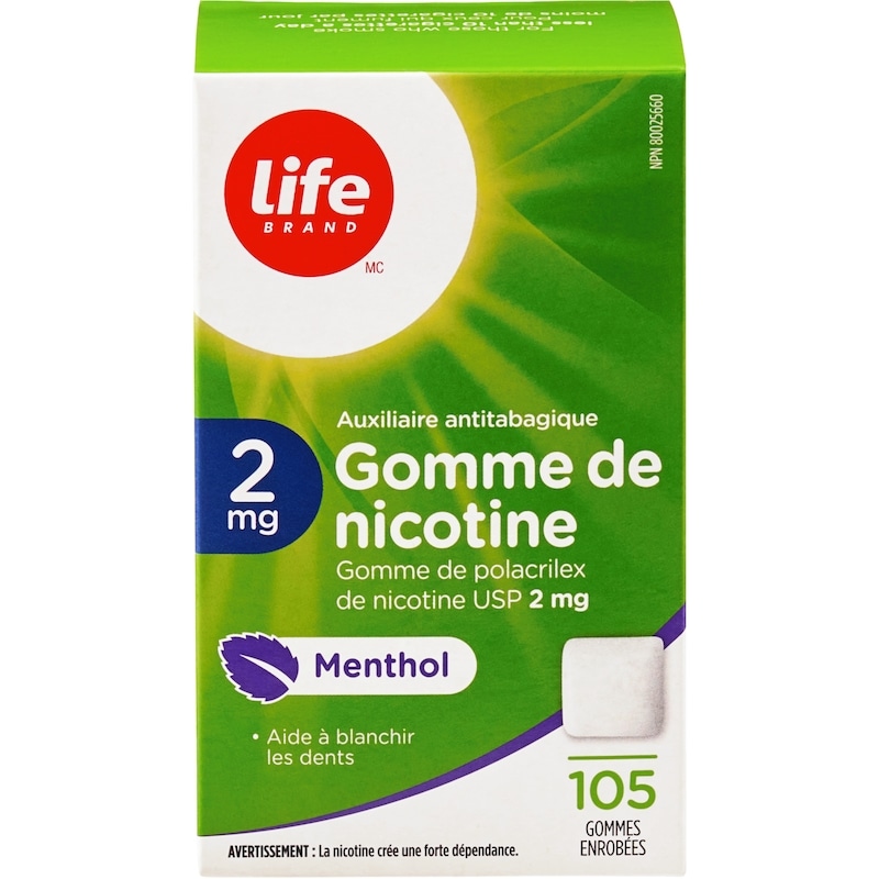 Menthol Nicotine Gum 2 mg 105 Chewing Gums