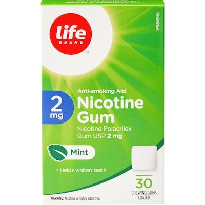 Life Brand Mint Nicotine Gum 2 mg 30 Chewing Gums 30 ea, $0.53/1ea