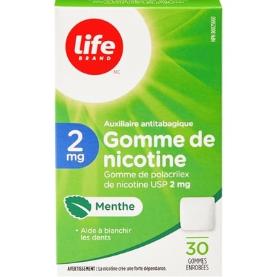 Mint Nicotine Gum 2 mg 30 Chewing Gums