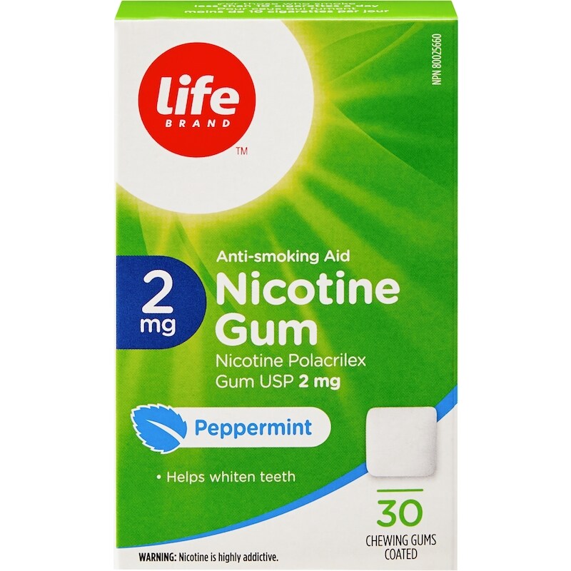 Peppermint Nicotine Gum 2 mg 30 Chewing Gums