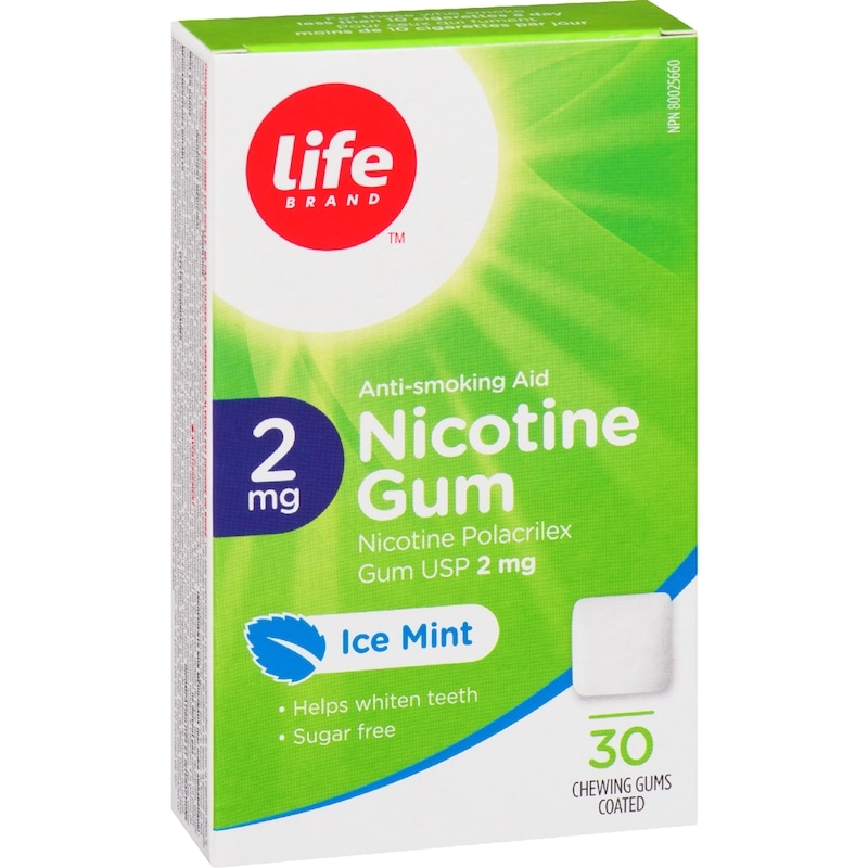 Peppermint Nicotine Gum 2 mg 30 Chewing Gums