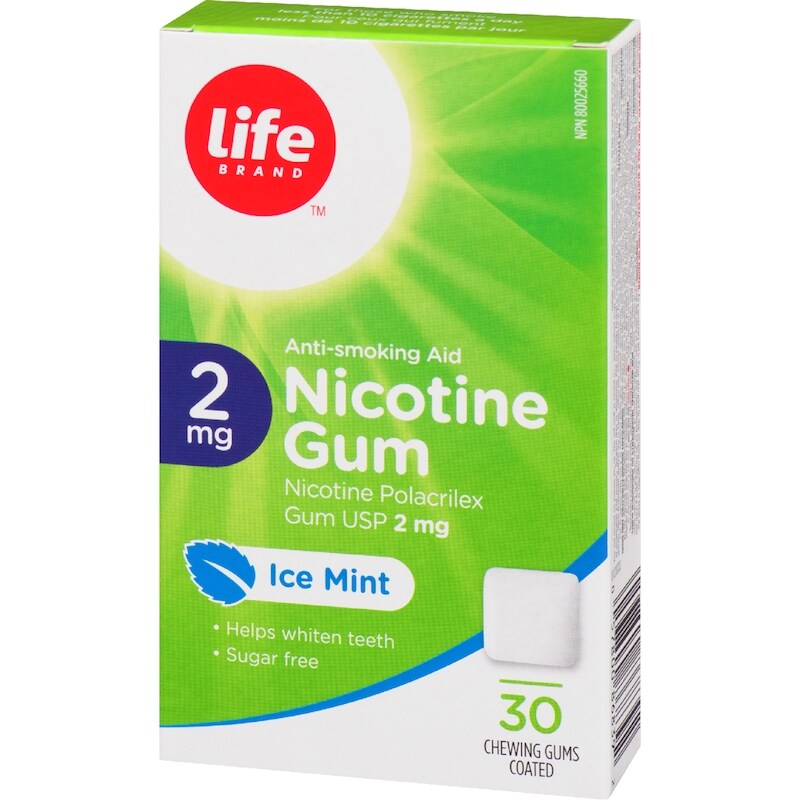 Peppermint Nicotine Gum 2 mg 30 Chewing Gums