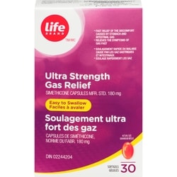 Life Soulagement des gaz, extra fort 30 ea, 0,18 $/1ch