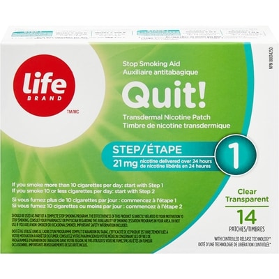 Life Brand Transdermal Nicotine Patch 14 Patches 14 ea, $3.57/1ea