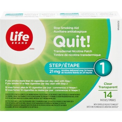 Life Timbre de nicotine transdermique, paquet de 14 timbres 14 ea, 3,68 $/1ch
